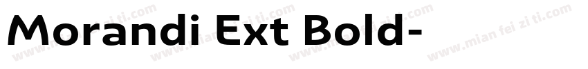 Morandi Ext Bold字体转换